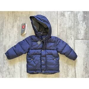$118 BABY GAP Navy Primaloft Puffer Jacket NEW Luxury Down Alternative Coat 2 2T